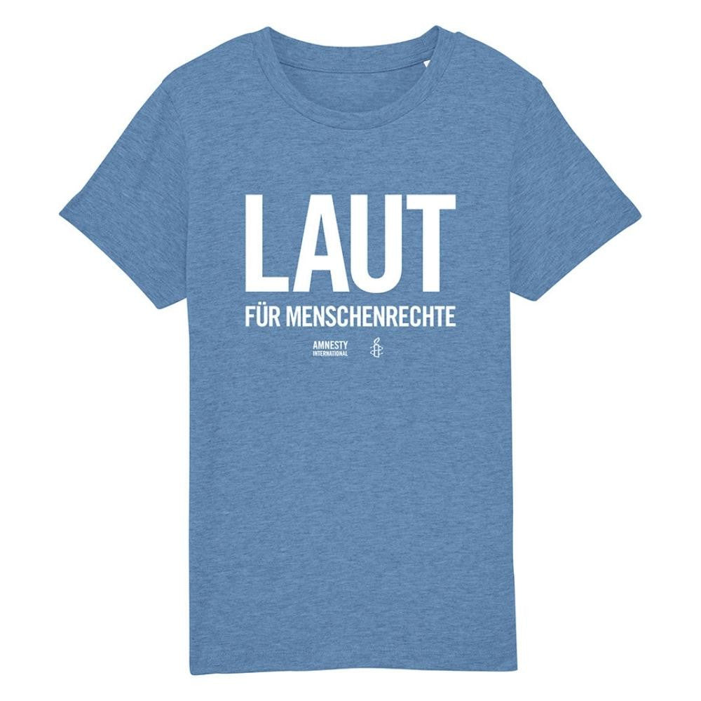 Amnesty (T-Shirt Laut für Menschenrechte blau meliert)