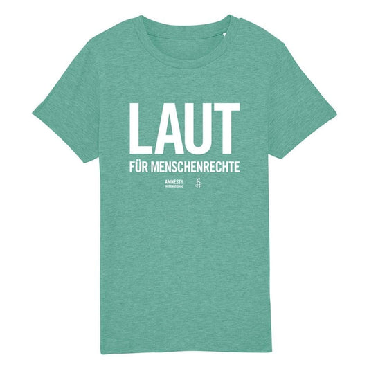 Amnesty (T-Shirt Laut für Menschenrechte grün meliert)