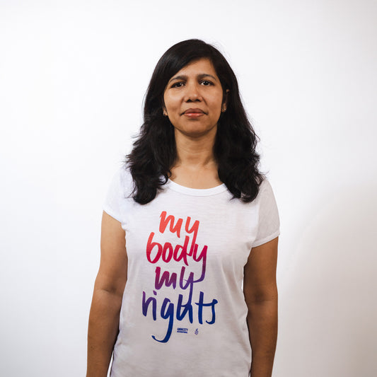 Amnesty (T-Shirt mit U-Ausschnitt My Body My Rights)
