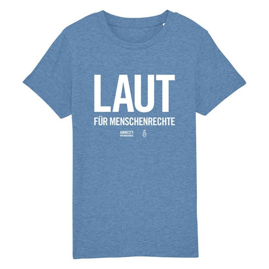 Amnesty (T-Shirt Laut für Menschenrechte blau meliert)
