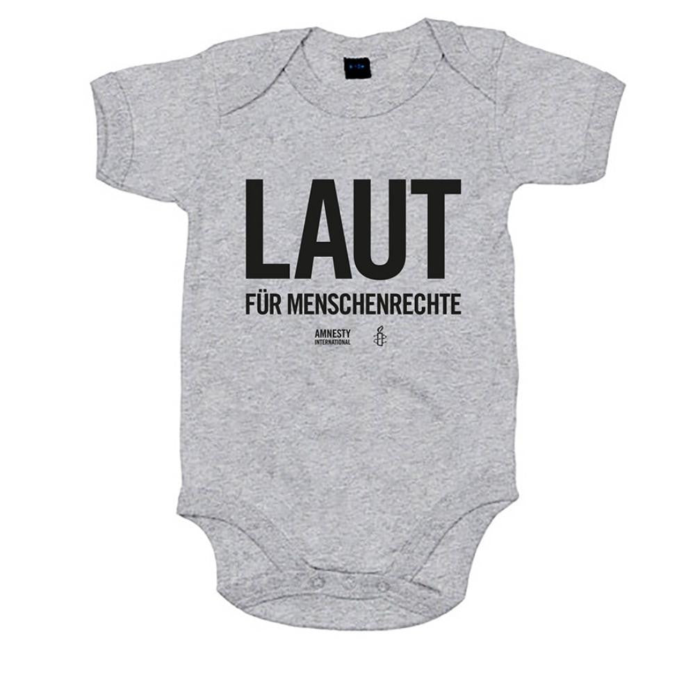 Amnesty (Baby-Body Laut für Menschenrechte grau meliert)