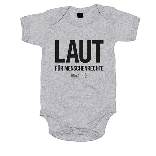 Amnesty (Baby-Body Laut für Menschenrechte grau meliert)