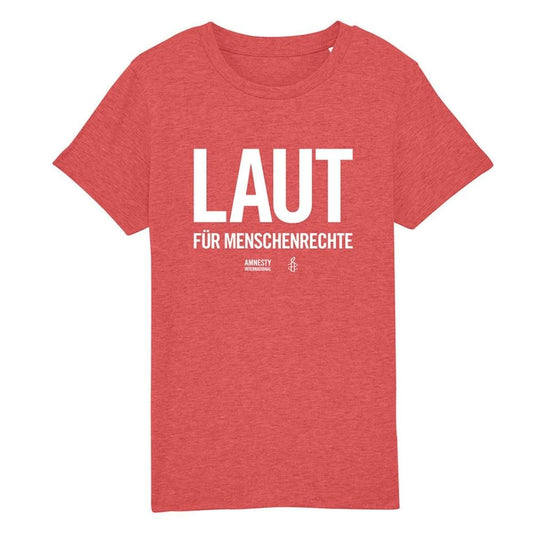 Amnesty (T-Shirt Laut für Menschenrechte rot meliert)