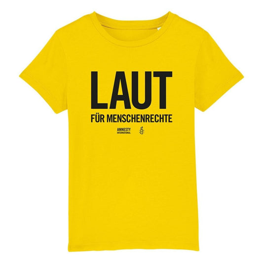 Amnesty (T-Shirt Laut für Menschenrechte gold gelb)